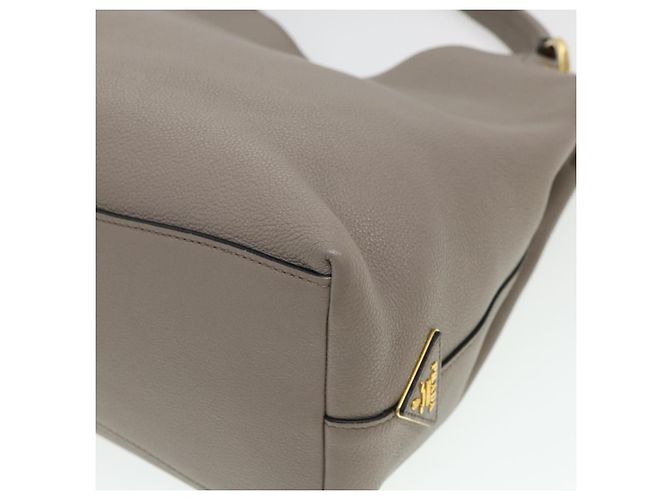 PRADA Umhängetasche Büffelleder Ziegenfell Grau Auth 38439BEIM - Ansicht 15