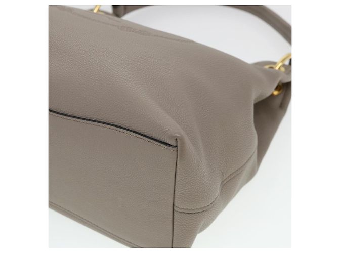 PRADA Umhängetasche Büffelleder Ziegenfell Grau Auth 38439BEIM - Ansicht 8