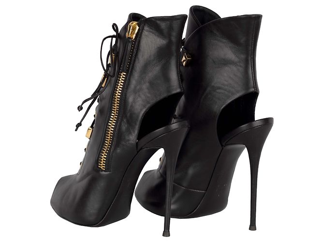 Stivaletti Peep-toe stringati Giuseppe Zanotti - vista 3