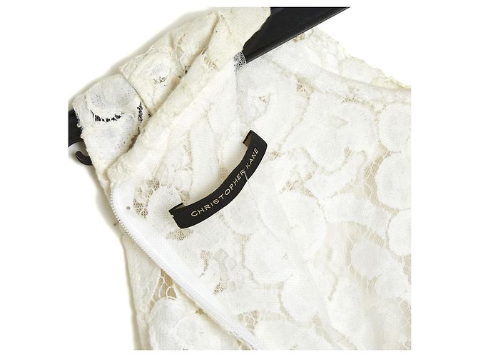Christopher Kane Spitzenkleid Creme Größe 36 Roh - Ansicht 4