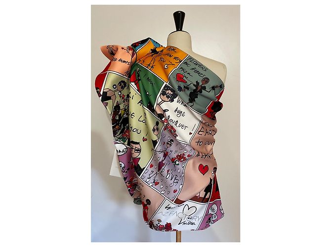 Autre Marque One Shoulder Top Albert Elbaz Print Polyester Mehrfarben - Ansicht 3