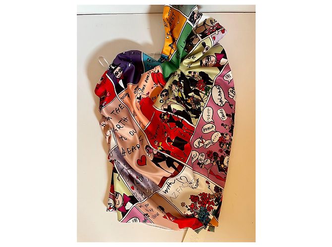 Autre Marque One Shoulder Top Albert Elbaz Print Polyester Mehrfarben - Ansicht 5
