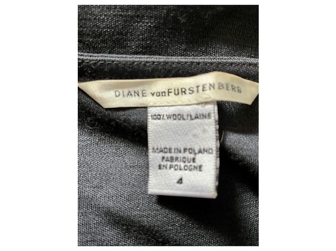 Diane Von Furstenberg Vestido recto de lana Elena gris oscuro de DvF Gris antracita - vista 5