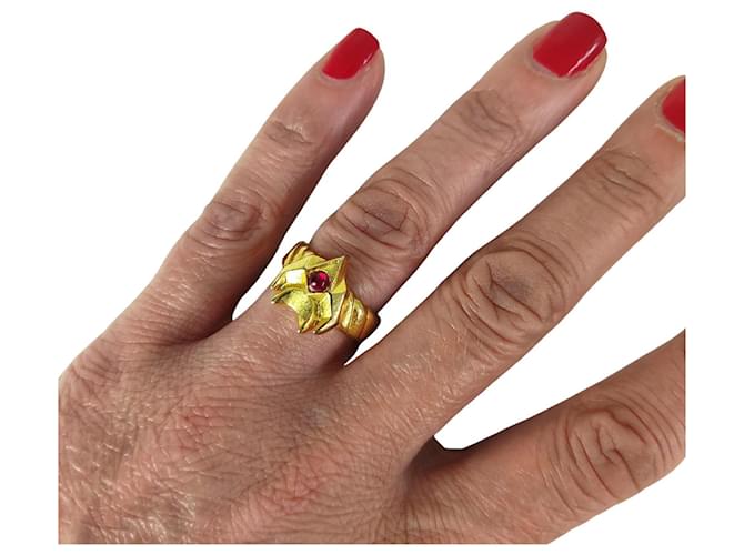 Vintage vergoldeter Ring Golden - Ansicht 2