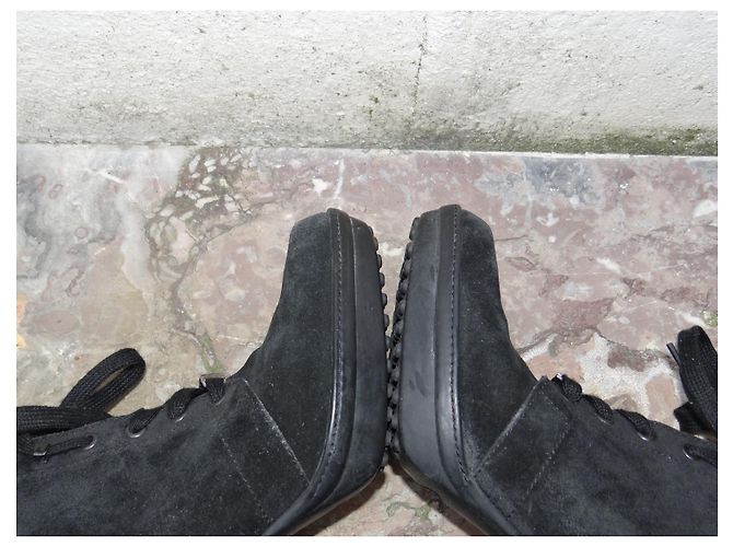 Stivaletti con lacci in pelle nera Tod's Nero - vista 7