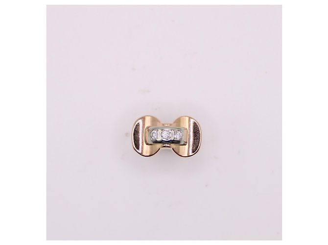 Autre Marque Ring aus Gelbgold 750%o Trilogie der Diamanten Gold hardware - Ansicht 3