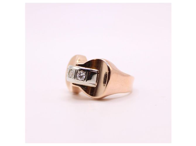 Autre Marque Ring aus Gelbgold 750%o Trilogie der Diamanten Gold hardware - Ansicht 4
