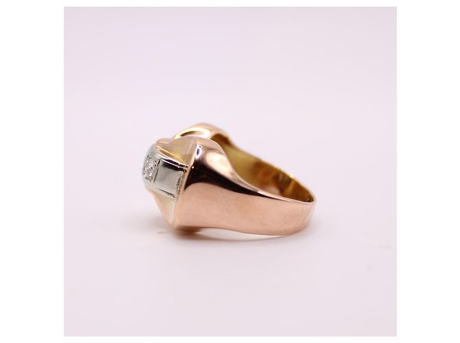 Autre Marque Ring aus Gelbgold 750%o Trilogie der Diamanten Gold hardware - Ansicht 5