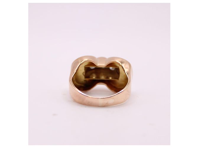 Autre Marque Ring aus Gelbgold 750%o Trilogie der Diamanten Gold hardware - Ansicht 6