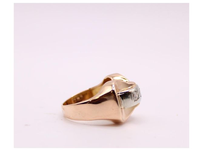 Autre Marque Ring aus Gelbgold 750%o Trilogie der Diamanten Gold hardware - Ansicht 7