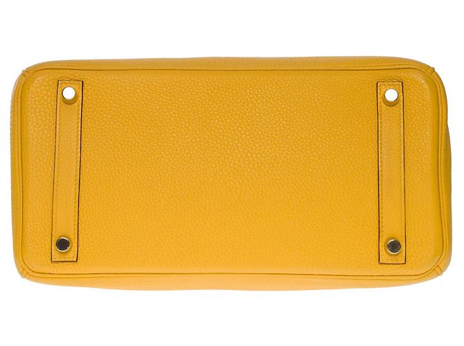 Hermès Borsa Hermes Birkin 30 in Pelle Gialla - 101104 Giallo - vista 10