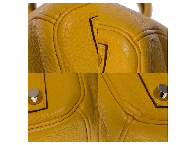 Hermès Borsa Hermes Birkin 30 in Pelle Gialla - 101104 Giallo - vista 11