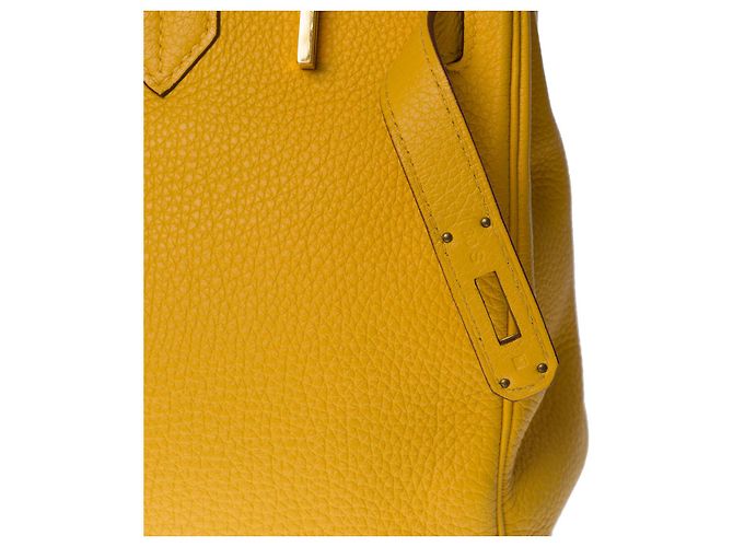Hermès Borsa Hermes Birkin 30 in Pelle Gialla - 101104 Giallo - vista 7