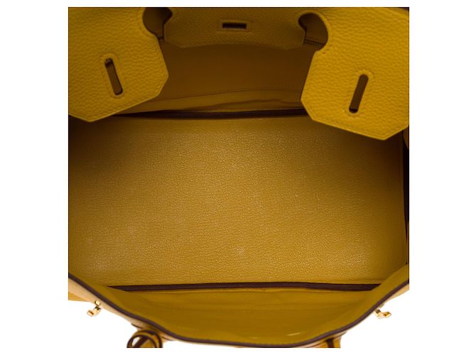Hermès Borsa Hermes Birkin 30 in Pelle Gialla - 101104 Giallo - vista 8