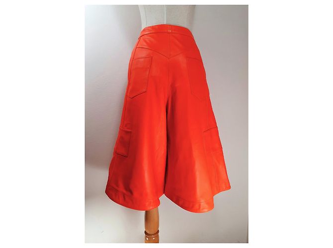 Jacquemus Le Short Belize Naranja de Cuero - vista 3