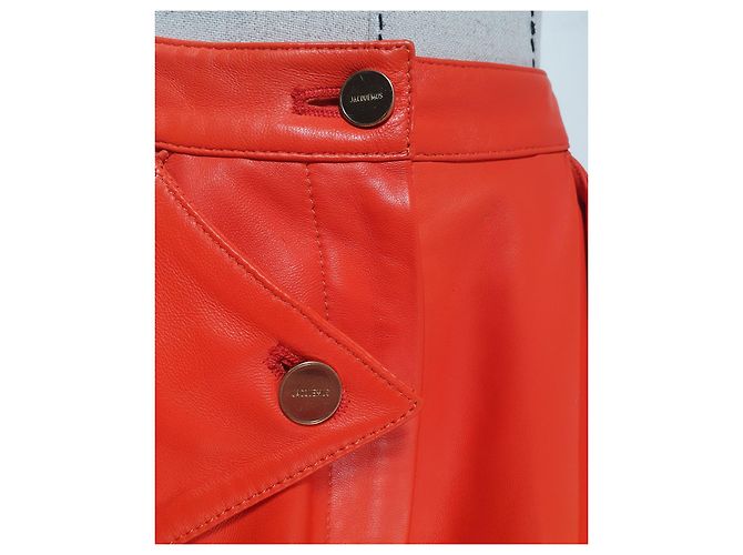 Jacquemus Le Short Belize Naranja de Cuero - vista 6