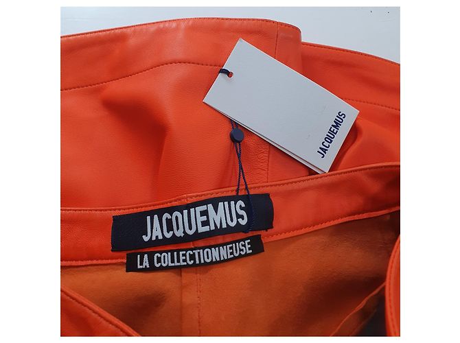 Jacquemus Le Short Belize Naranja de Cuero - vista 8