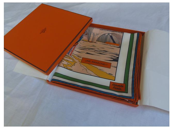 Hermès WOW Seidentuch 90/90 mehrfarbig Mehrfarben - Ansicht 10