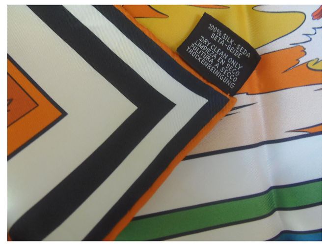 Hermès WOW Seidentuch 90/90 mehrfarbig Mehrfarben - Ansicht 8
