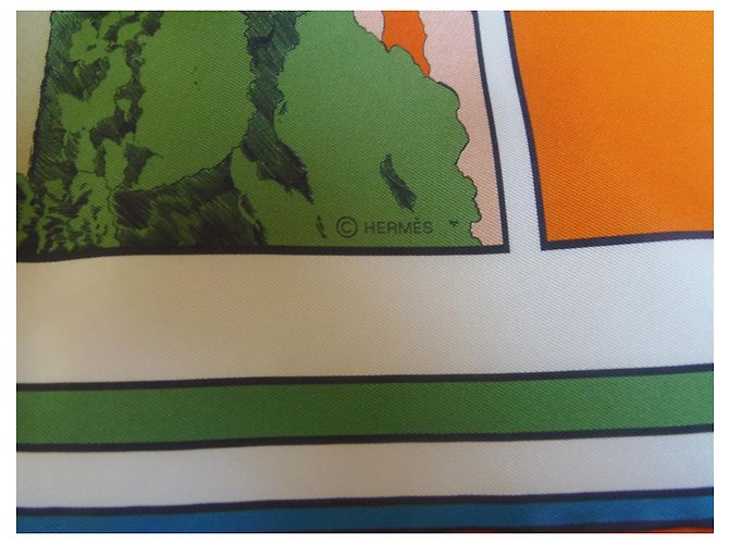 Hermès WOW Seidentuch 90/90 mehrfarbig Mehrfarben - Ansicht 9