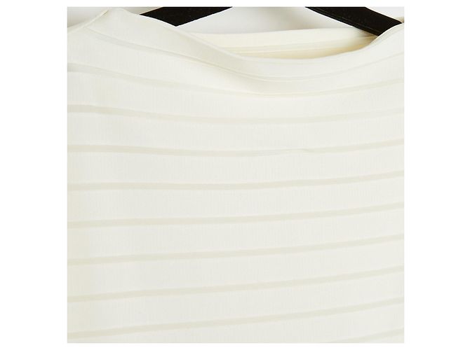 Issey Miyake Pekin Stricktop Creme 38 Roh - Ansicht 2