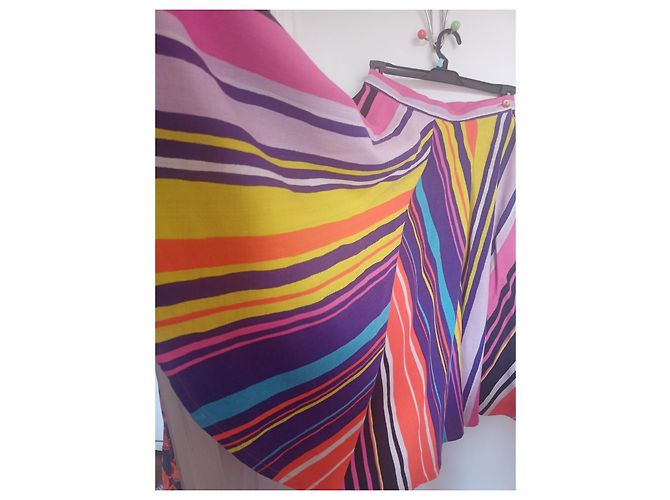 Gonna midi multicolore Christian Lacroix in cotone - vista 3