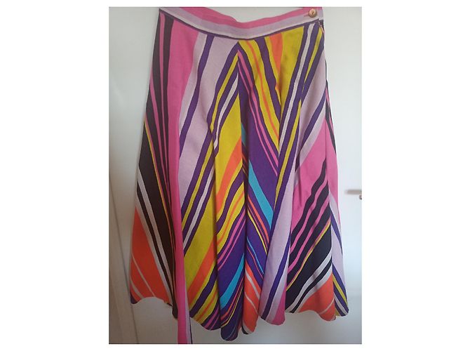 Gonna midi multicolore Christian Lacroix in cotone - vista 5