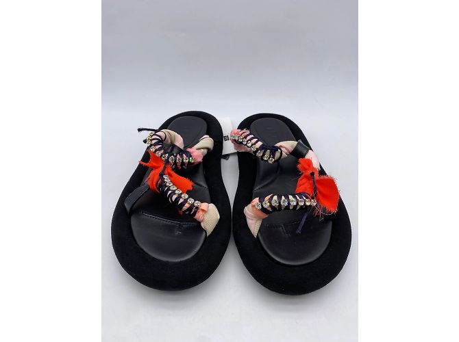 Autre Marque Sandali Non Firmati T.EU 40 Glitter Nero - vista 2