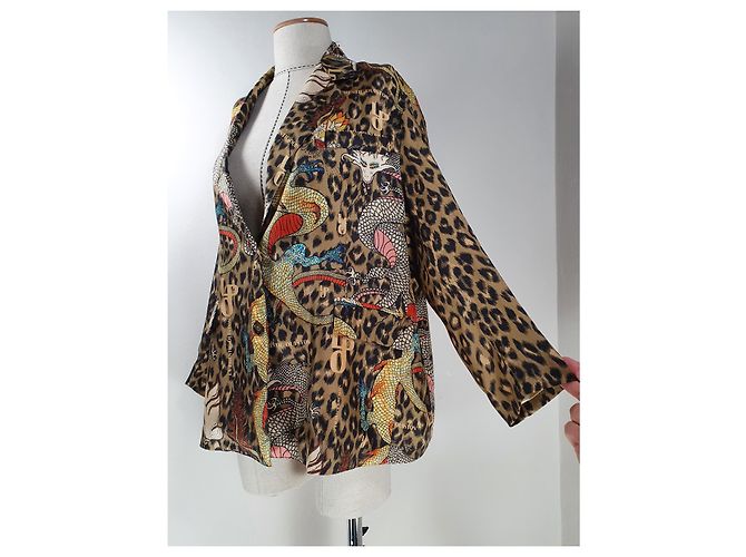 La Prestic Ouiston Tony Blazer Dragons de seda Multicolor - vista 2