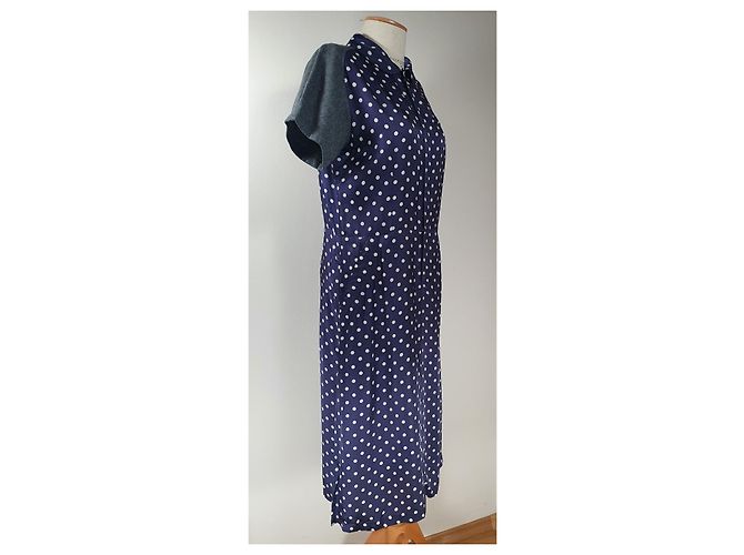 Abito Midi a Pois Blu Comme Des Garcons - vista 3