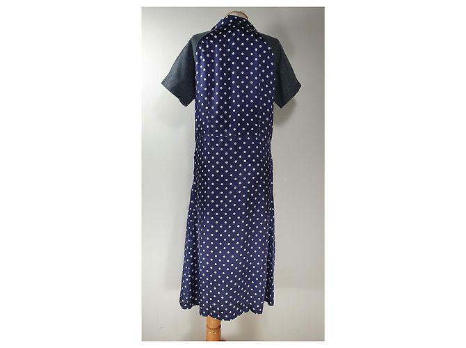 Abito Midi a Pois Blu Comme Des Garcons - vista 5