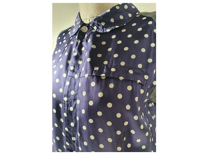 Abito Midi a Pois Blu Comme Des Garcons - vista 6