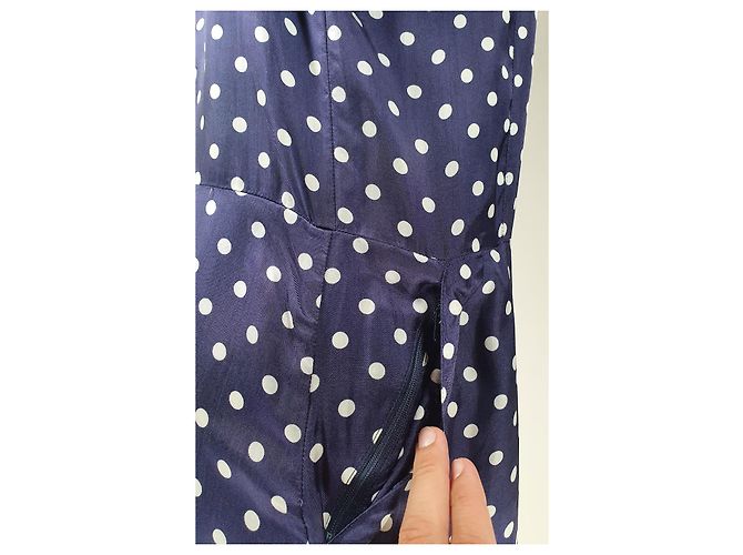 Abito Midi a Pois Blu Comme Des Garcons - vista 7