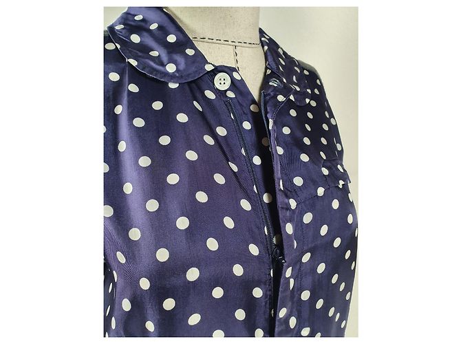 Abito Midi a Pois Blu Comme Des Garcons - vista 8