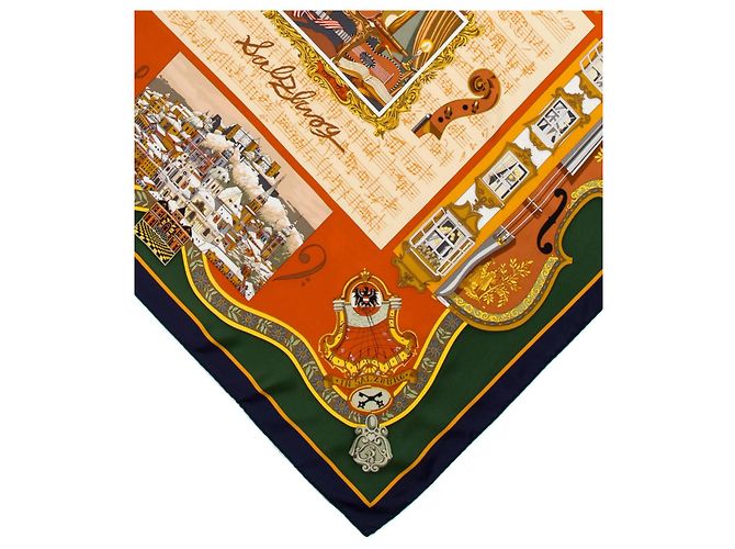 Hermès a Parigi, Salisburgo 1996 di Loïc Dubigeon Marrone Nero Multicolore Beige D'oro Verde Arancione Grigio Giallo Verde oliva Blu navy Verde chiaro Verde scuro Blu scuro - vista 4