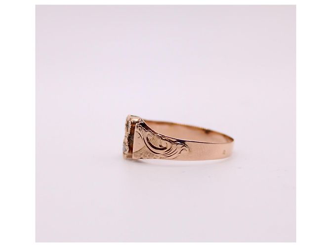 Autre Marque Ring mit feinen roségoldenen Perlen 750%o Zeit Napoleons III Gold hardware - Ansicht 6
