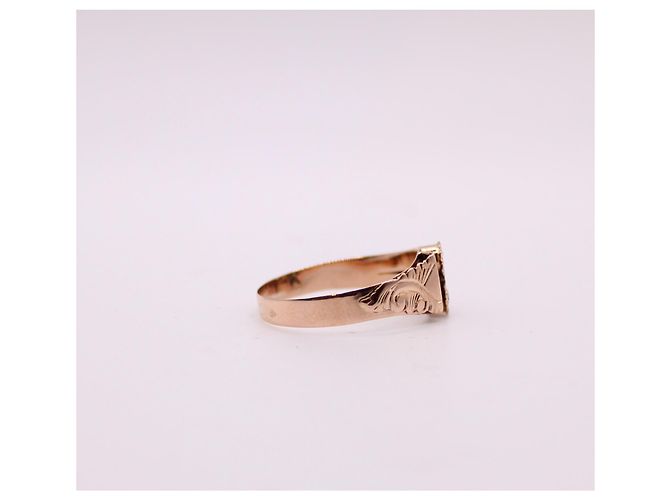 Autre Marque Ring mit feinen roségoldenen Perlen 750%o Zeit Napoleons III Gold hardware - Ansicht 8