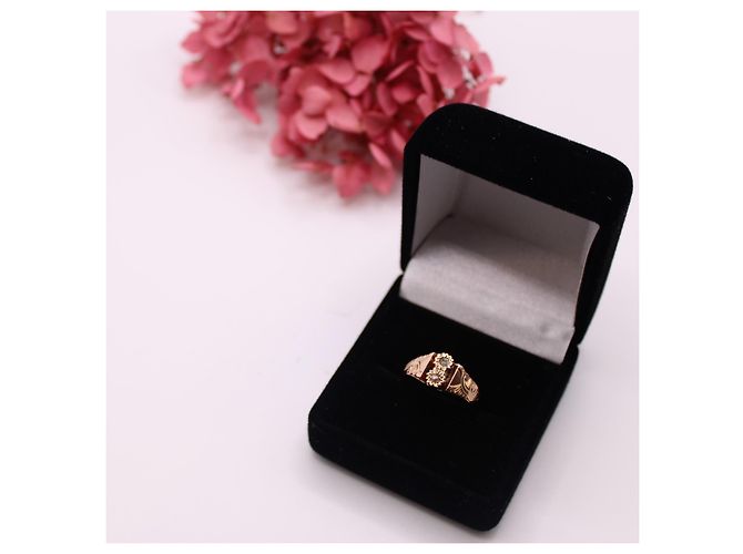 Autre Marque Ring mit feinen roségoldenen Perlen 750%o Zeit Napoleons III Gold hardware - Ansicht 9