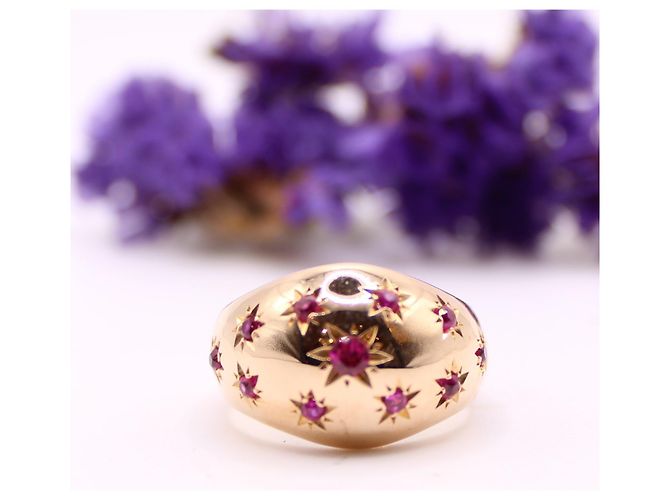 Autre Marque Anello a sfera chiamato costellation ruby incastonato in oro giallo 750%O Rosso Gold hardware - vista 2