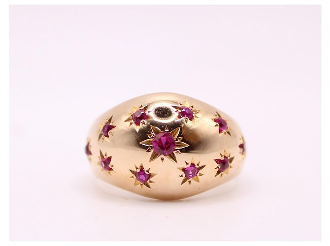 Autre Marque Anello a sfera chiamato costellation ruby incastonato in oro giallo 750%O Rosso Gold hardware - vista 3