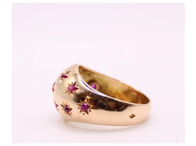 Autre Marque Anello a sfera chiamato costellation ruby incastonato in oro giallo 750%O Rosso Gold hardware - vista 5