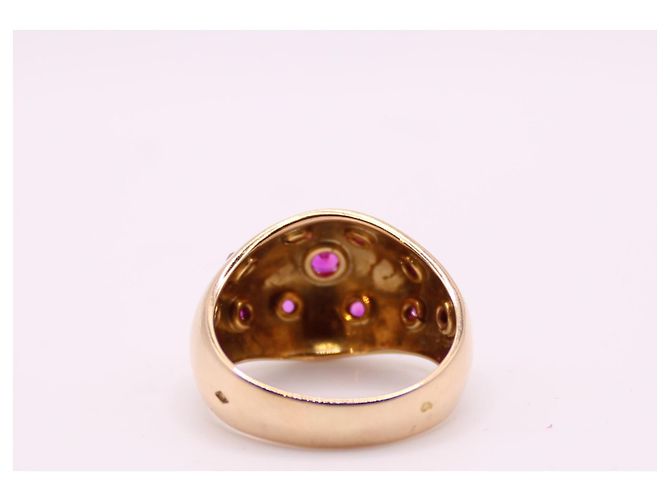 Autre Marque Anello a sfera chiamato costellation ruby incastonato in oro giallo 750%O Rosso Gold hardware - vista 6
