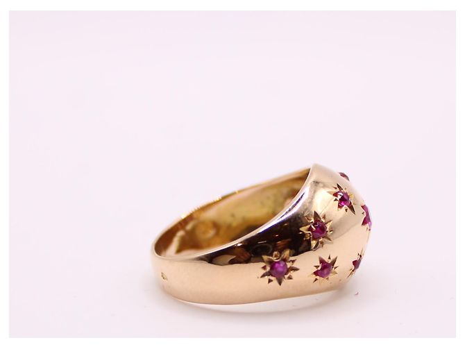 Autre Marque Anello a sfera chiamato costellation ruby incastonato in oro giallo 750%O Rosso Gold hardware - vista 7