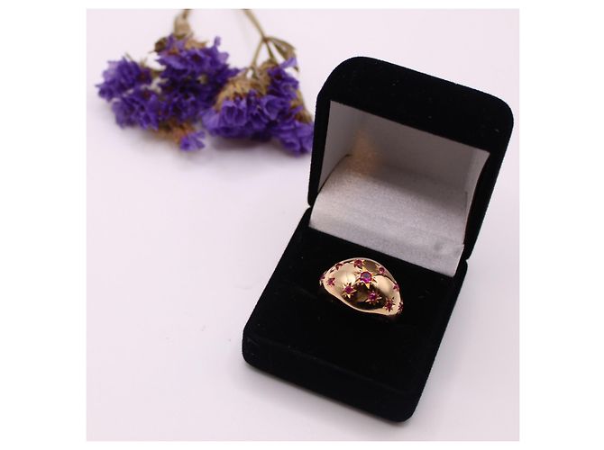 Autre Marque Anello a sfera chiamato costellation ruby incastonato in oro giallo 750%O Rosso Gold hardware - vista 8