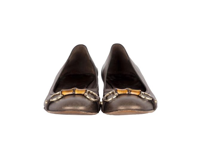 Bailarinas de Bambú Gucci Castaño - vista 2