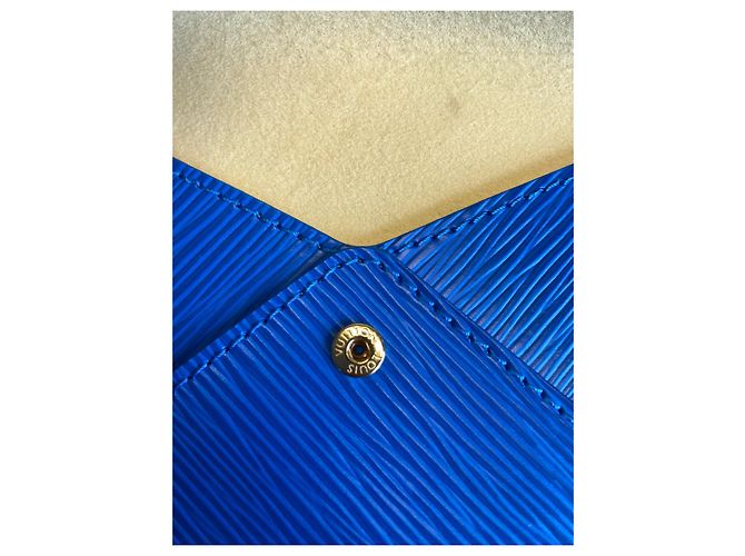 Louis Vuitton Einladung Ledertasche Blau - Ansicht 4