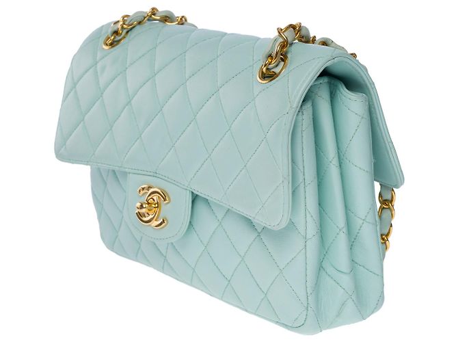Chanel BORSA A TRACOLLA SENZA TEMPO 23 foderato in pelle verde acqua101096 - vista 3