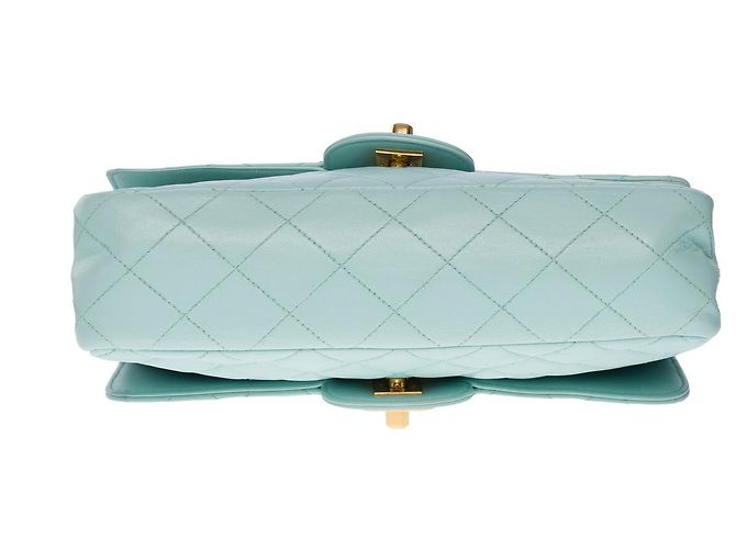 Chanel BORSA A TRACOLLA SENZA TEMPO 23 foderato in pelle verde acqua101096 - vista 7