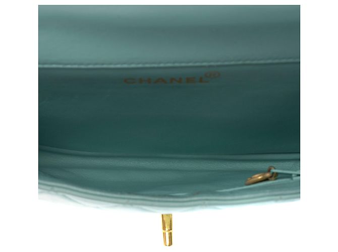 Chanel BORSA A TRACOLLA SENZA TEMPO 23 foderato in pelle verde acqua101096 - vista 8