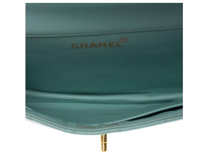 Chanel BORSA A TRACOLLA SENZA TEMPO 23 foderato in pelle verde acqua101096 - vista 9